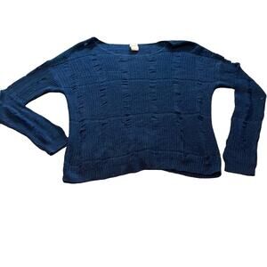 Small - "Distressed" Blue Sweater from Swell
